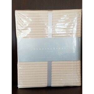 New Barbara Barry Dream Simplicity Stitch Silver birch Beige Pleated Pillow Sham